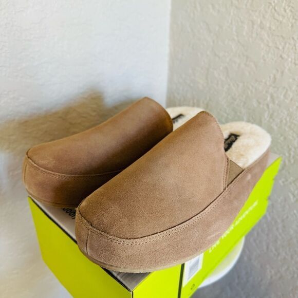 EDDIE BAUER Faux Fur Lined Slippers, Women's Size 12 (XL), Natural‎ Tan, NWT - Picture 3 of 15